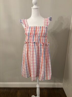 Blu Pepper Pink Multi-Stripe Ruffle Sundress with Pastel Accents